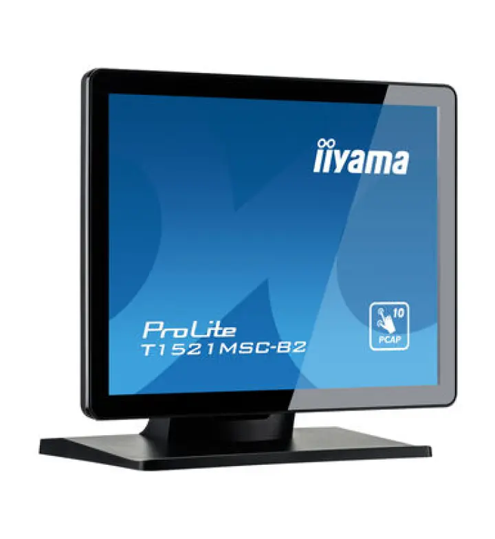 شاشة IIYAMA ProLite T1521MSC-B2 مقاس 15 بوصة، 10 نقاط لمس سعوية
