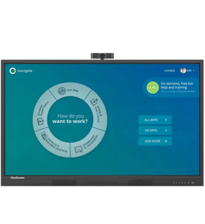 OneScreen T6 75" 4K Interactive Display, Android 8, 20pt (t6-75-1)