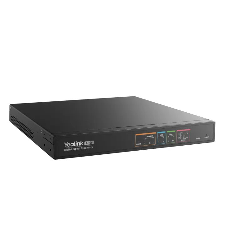 Yealink AP08 معالج صوت Dante بـ 16×16 قناة و3 منافذ PoE+ (AP08)