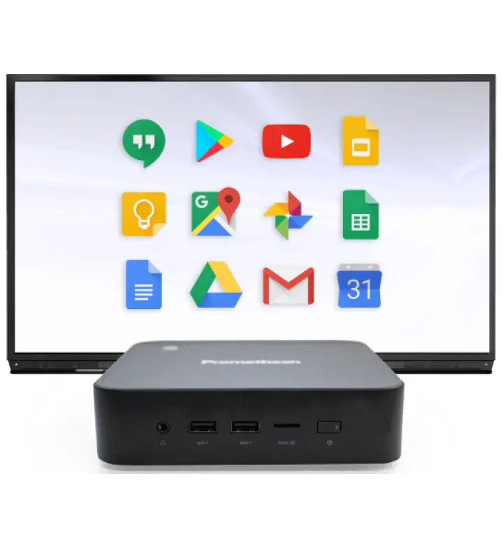 Promethean Chromebox, Intel Celeron, Chrome OS, 4GB/128GB (CHRM2-CP4R128S-ETE)