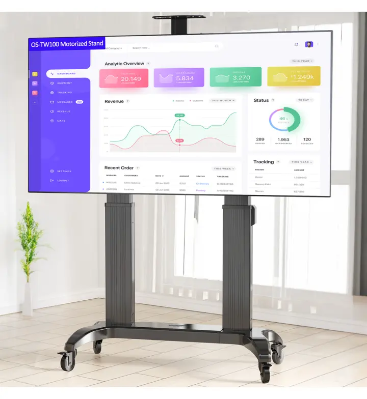 OneScreen Electric Cart TW100 Motorized Height-Adjustable Stand (NB-TW100)