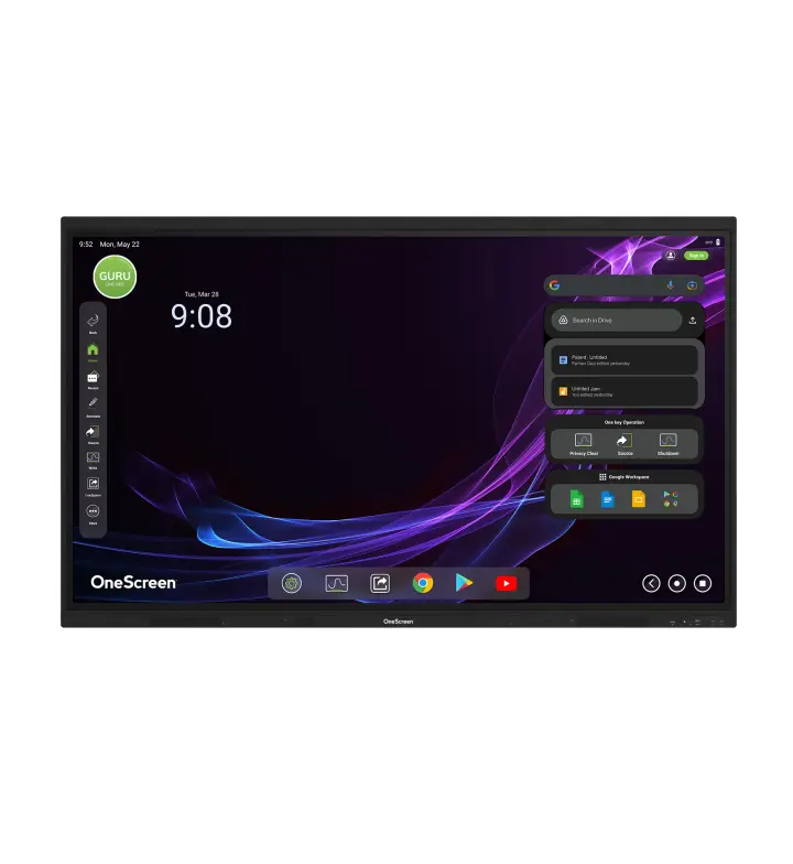 OneScreen T7 105" 5120 × 2160 Interactive Panel, Android 13 (105-TSCRN-T7)