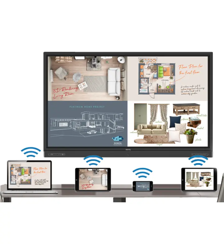 BenQ 65" Interactive Flat Panel 4K, 20-Touch (RP6502)