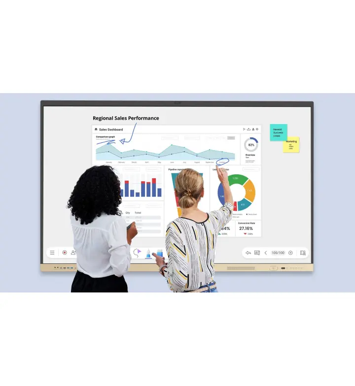 BenQ Board Essential RE8604FV 86" 4K Interactive Panel, 40pt Touch (RE8604FV)