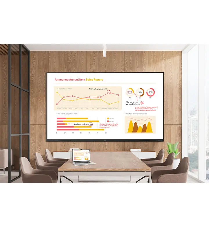 LG CreateBoard Core 75" 4K UHD 40-Point Interactive (75TR3BQ)