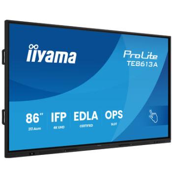 IIYAMA ProLite TE8613A-B1AG 86" 4K UHD Interactive Display, Google EDLA (TE8613A-B1AG)