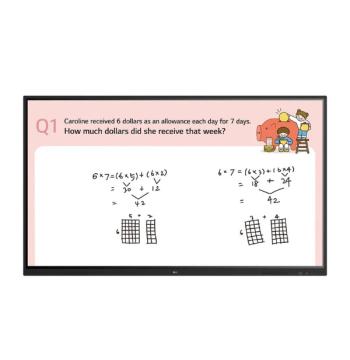 LG 75TR3DJ 75" 4K Interactive Board, Android 8.0, 20-Touch, 60Hz (75TR3DJ-B)