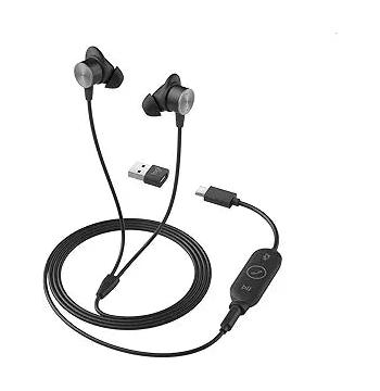 Logitech Zone Wired Earbuds 1.45m Noise-Canceling Mic (981-001012)