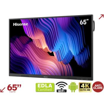 Hisense 65WE3 65" 4K Interactive Display, 400 cd/m², <40-touch, Android 14 (65WE3FE)